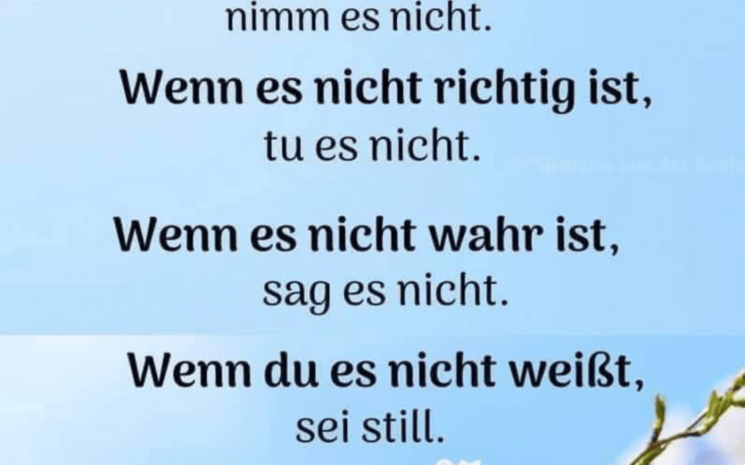 Die Kraft der Stille